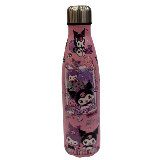 Kuromi Stainless Steel Water Bottle – Leakproof Insulated Flask for Kids & School