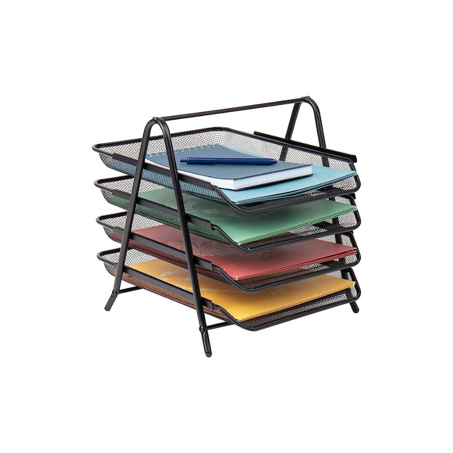 Heavy Duty Metal 4 Tier story Desktop Document Letter Tray