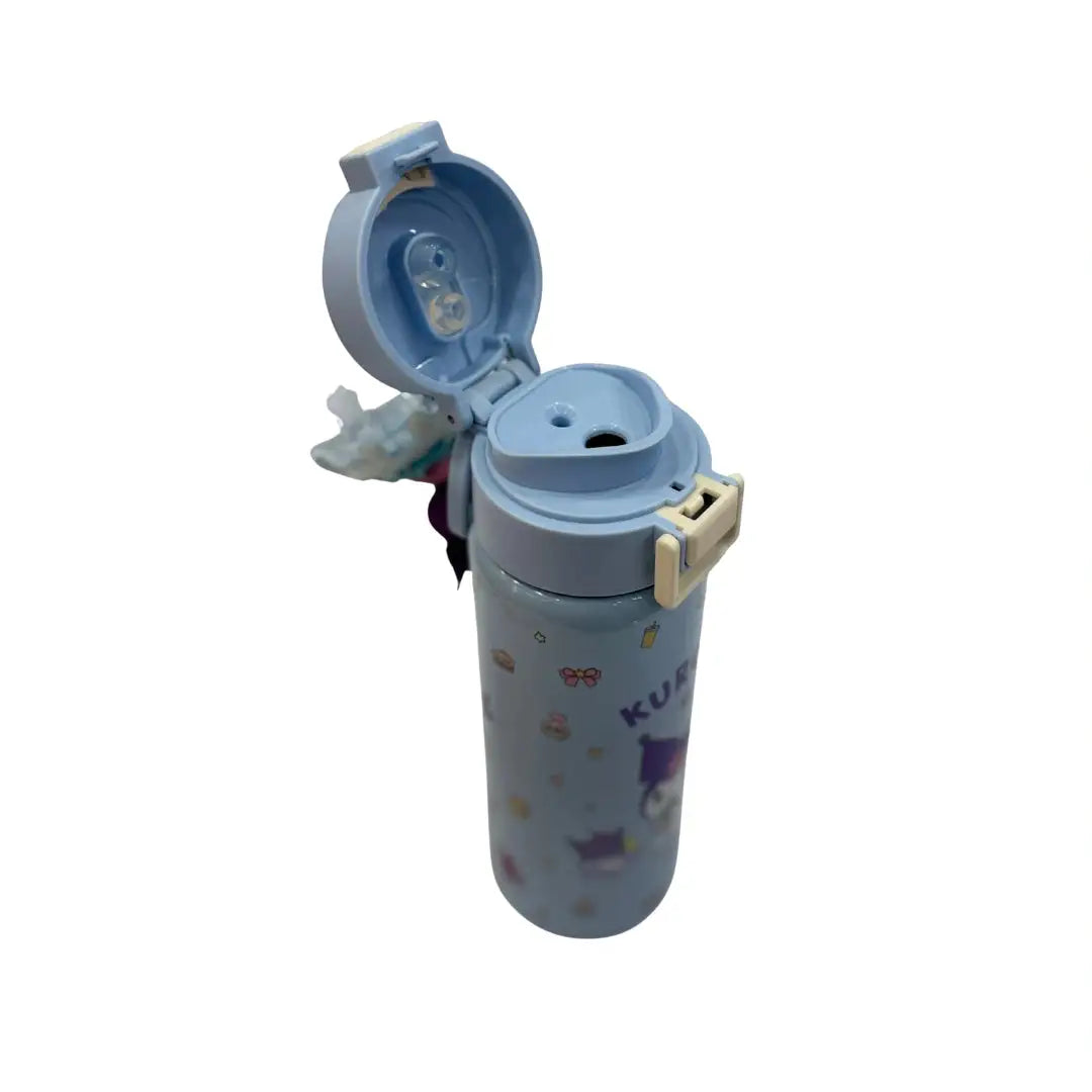 Kuromi 3D Ice Cream Figure Water Bottle with Straw Lid – Insulated Stainless Steel Kids Thermos Flask