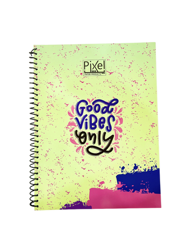 PIXEL SPIRAL SUBJECTS NOTEBOOK 4 SUBJCTS A4 SIZE IMPORTED PAPER