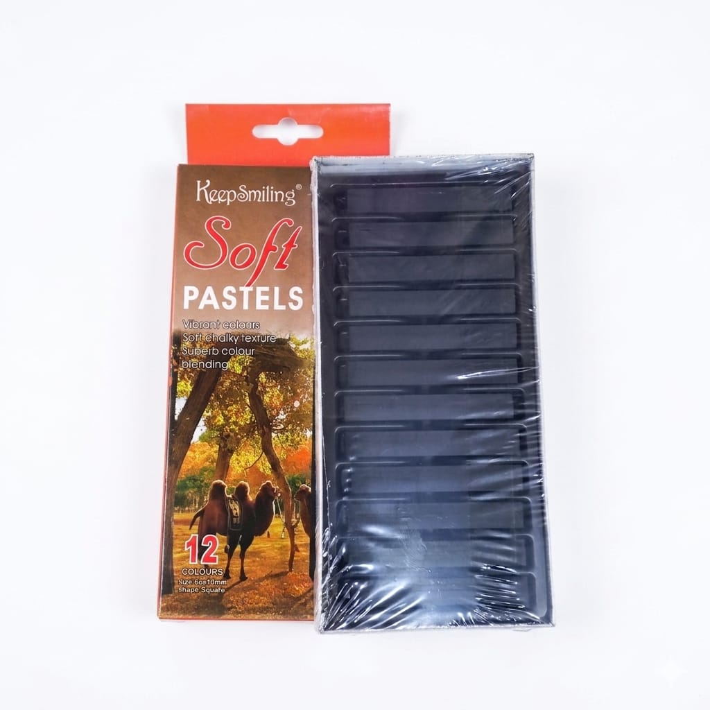 Keep Smiling Soft Pastels Black Set of 12
