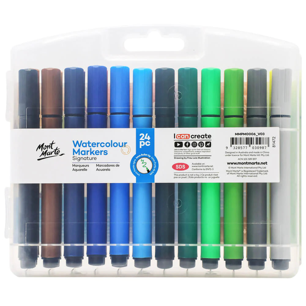 MONT MARTE Watercolour Markers Signature 24pc