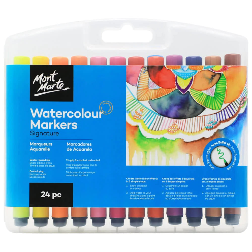 MONT MARTE Watercolour Markers Signature 24pc
