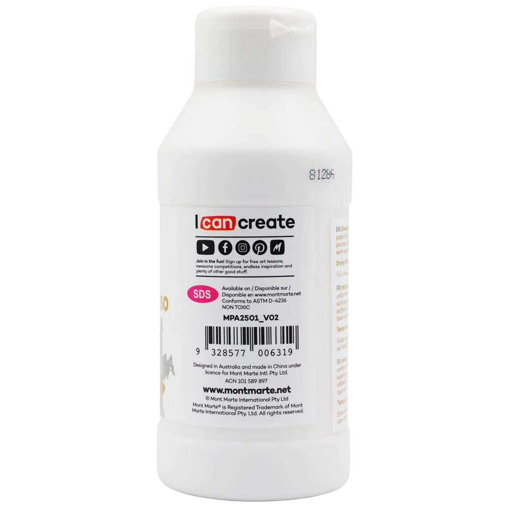 MONT MARTE White Texture Gesso Premium 250ml