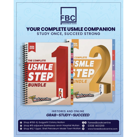 The Complete USMLE Step 1 & Step 2 Bundle (COMBO) Spiral Binding By Med School Bro Bundle