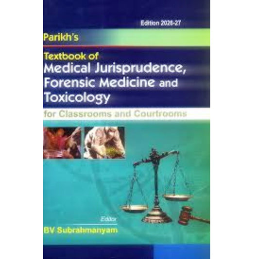 Parikh Forensic Medicine and Taxicology by B.V. Subrahmanyam Edition (2026_2027)